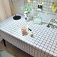 Selected PVC plastic tablecloth, anti-scalding, anti-oil, no-wash tablecloth, girly heart ins rectangular dining table, PVC white plaid 40*60CM (small cover towel)