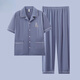 El nuevo pijama masculino de Catman, los pantalones de verano de verano de algodón de manga corta de manga corta para adolescentes, pueden usar trajes de ropa para el hogar G3881 pantalones de manga de manga azul 2XL [sugerido 140-160Jin [Jin equivale a 0.5 kg]]