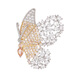Violet butterfly brooch high-end women's exquisite fashion butterfly corsage brooch 2023 new trend champagne gold