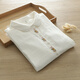 Nuanqiao cotton double-layer cotton gauze white shirt women's long-sleeved spring and autumn loose French embroidery small fresh and sweet cotton shirt white M (115-130Jin Jin equals 0.5 kg)