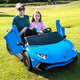 JHBEE two-seater Lamborghini 1-8-year-old electric car large four-wheel parent-child sports car toy car can be used for adults paint powder + 24V14A + pneumatic wheel + leather seat Light sound brushless motor