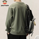 Paul Frank sweatshirt men's spring and autumn American fashion jacket men's loose long-sleeved T-shirt men's top Army Green XL