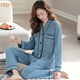 Modal pajamas women's spring and autumn cotton long sleeves 2024 new thin cotton plus size home clothing set 9276 2XL [recommended 140-160Jin [Jin equals 0.5 kg]]