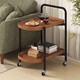 Zhuobo coffee table small table side table sofa side table coffee table dining cart storage rack BCJ02 special-shaped walnut color