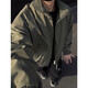 NYING silhouette windproof flight jacket men's 25 spring and autumn new American trendy brand cleanfit handsome stand collar H1039 military green XL (125-145Jin Jin equals 0.5 kg)