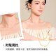 Mengjinyuan 18K gold necklace O-shaped chain, versatile clavicle chain, k yellow chain, birthday gift, about 1.85g - chain length 42+3cm, one circle adjustment
