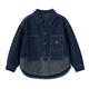 
ASK JUNIOR Boys Jacket 2025 Autumn Medium-Large Children's Denim Jacket Children's Contrast Coat Jacket Trend Blue 150