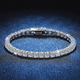 Guanpuge Fat Donglai same style pt950 platinum moissanite bracelet full of diamonds inlaid with four claw moissanite women's diamond jewelry light 18K gold-15cm x D-E/pole x 20 points LC/flawless under the mirror