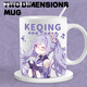 Kyora Yae Godson Keqing Walnut Mug Anime Hombres y mujeres Ceramicéticas Cerámica Cofé de agua Copulina AA3923 Nashida-Mu Taza (taza individual)