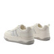 Belle chaussures blanches en mailles respirantes pour femmes, chaussures à semelles épaisses B1831BM4 Beige / Silver 38