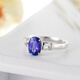 Lisa Wang's Lisa Jewelry Women's 18K Gold Diamond Ring Wedding Ring 1.27ct Tanzanite Sapphire Ring Tanzanite Ring Blue