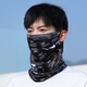 Sun protection mask men's summer ice silk ear-hanging mask cycling breathable thin scarf outdoor sports covering full face veil check mark black + graffiti black ice silk mask