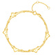 Saturday blessing yellow 18K gold bracelet women's love double-layered gold bracelet birthday gift C0712342 16+3cm