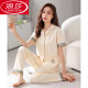 Langsha Pajamas (Langsha) Summer de algodón puro de algodón puro de algodón corto para mujeres de verano Femenino Estilo delgado 2025 Nuevo ropa de verano de verano a media manga 878 Fruit Green L (165): adecuado para 100-120 Jin [Jin equivale a 0.5 kg] Wear]