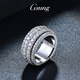 GsunG baby's breath ring platinum PT950 ring men's moissanite ring rotatable platinum ring solid ring priced by gram, contact customer service before bidding