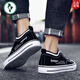 
Woodpecker canvas shoes men's shoes 2025 new trendy versatile trendy shoes breathable student board shoes heightened summer cloth shoes casual shoes black 40