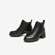 Heshe (Tata) Winter Mall gleich vielseitig Cowide Casual Martin Boots Frauenstiefel Neu 7BU53DD3 Schwarz (Single) 34