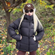 Camel (CAMEL) outdoor down jacket white duck down thickened down jacket autumn and winter classic warm fashion trend windproof sports jacket A1W2PN121L, black, same style for men and women M