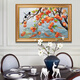 Diqi Persimmon Ruyi Pure hand-painted persimmon oil painting Restaurant decorative painting Entrance entrance wall hanging painting Bedroom Jiuyu Picture Mural <Everything Ruyi> 692 gold solid wood frame 200X100