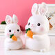 New little rabbit piggy bank for children, anti-fall piggy bank for boys and girls, can be stored and retrieved, zodiac rabbit internet celebrity ornaments, rabbit hug paper wrapped with sugar, can be stored and retrieved