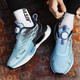 2025 Nouvelles chaussures de sport pour hommes et chaussures d'hiver pour hommes bouton rotatifs chaussures de course ultra légère absorbant et chaussures respirantes hommes 9888-Light Blue 39