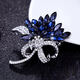 Crystal brooch, high-end ladies light luxury birthday gift for girls to give to their girlfriends, high-end, exquisite, niche, anti-exposure, TS433 luxury brooch three-piece set - with gift box