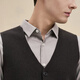 EMZ Ordos [ultra-light wool] New autumn and winter men's vest warm V-neck wool cardigan vest