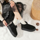 Boots de neige zhr pour les femmes épaisses d'hiver épaisses Nouvelles chaussures de coton nord-est confortables et nord-est plus en velours bottes de pain chaud épaissis noir gz08 40