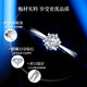 Chinese gold diamond platinum ring female platinum order wedding diamond ring gift for girlfriend and wife birthday platinum six claw diamond ring-no car flower 24 points diamond