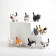Ornamentos de escritorio de Haofanjie Decoración del escritorio de oficina Pequeño regalo de regalo Cat Doll Souvenir Car Gadgets Gadgets de gatito adornos de escritorio [9 paquetes]