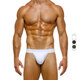 ModusVivendi men's thong cotton sexy low waist solid color sports U convex three-dimensional cutting 04211 black S