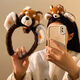 Hai Yiduo Cute Raccoon Headband Zoo Plush Red Panda Funny Headband Peripheral Hair Accessories Cartoon Headwear Photo Hairpin Plush Red Panda Headband 1 Pack
