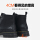 Mark Wafi Martin Boots Men's Men's Automne et Winter Cotton Chaussures PLUS FOUCE BOOTS SNOGE HIGH TOP CHAISSOIRES MENS MEN VAISONS BOOTS BOOTS DE CUIR BOOTS PURE NOIR 44