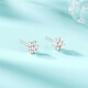 Liuguifu Jewelry PT950 Platinum Earrings Flowery Sparkling Platinum Stud Earrings for Women PT0200065 0.85g