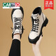 卡帝乐鳄鱼（CARTELO）真皮英伦风马丁靴女2025年新款冬季皮鞋白色厚底短靴春秋靴子单靴 1591米咖跟高4cm单里 38