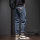 Keikura Jeans Men's Spring and Autumn New Straight Slim-fitting Small Legs Loose and Versatile Harun Long Pants Men 6621 Black Plus Fleece + 6621 Black Plus Fleece 28