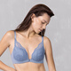 
Love spring and summer underwear for women, Jianyun, no steel ring, medium thick hidden holes, small breasts, gathered bra, AM17A701, Sapphire Blue V7B 70A