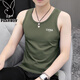 Playboy (Playboy) Herrenweste für Sommer Neue trendige Sport- und Fitnessweste schlanker Anpassungen in ärztem T-Shirt Ice Seidenbasis Sweatshirt 2-teilige China White + China Black Collection und Kauf M XL Empfohlen 165-180c110-125jin [Jin gleich 0,5 kg]