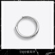 Gunai S999 Silver Earrings Men's Valentine's Day Birthday Gift for Boyfriend and Husband Silver Ear Hoop Design Element Hoop Earrings S999 Silver Ear Hoop 16mm Pair Gift Box
