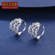 Centenary Baojinxiang Platinum PT950 Earrings Earrings Platinum Ear Hooks Platinum Ear Studs Women's Earrings Female Model About 1.1-1.3 Grams Small Earrings Pair