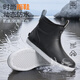 Blue Owl Shield Regenschuhe Herren mittlere Röhrchen wasserdichte Schuhe Regeny Day Sea Anti-Rutsch-Kleberschuhe tragen resistente Regenschuhe überschuht yx1030 42