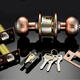 
Huilide Custom Brand FQ-9214AC Bronze Ball Lock Indoor Bedroom Door Lock Stainless Steel Ball Lock White 35-50mm Right Open With Key