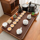 Shangfu Tea Set Fully Automatic Bamboo Tea Tray Thickened Home Tea Table Kettle All-in-One Complete Set of Kung Fu Tea Ceremony Tianxing Striped Tea Tray No Electrical Appliances