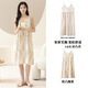 
Cat Man MIIOW Summer Suit Pajamas Shorts Set Sexy Woven Cloud Cotton Thin Breathable Cool Female Sling Home Suit 861F6623 L