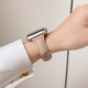 Xingying Burgund Slim Taille S10 Huaqiangbei S9 Gurt Ultra2 Dünnes Echtes Leder geeignet für iWatchs8/S9 Apple Fine Leder-Dark Brauner Apfel iwatch New S841m