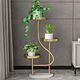 Menghui Nordic Flower Pot Ivy verde Sala de estar suculenta Balcón Interior Balcón de alta capa Rack de piso decorativo Rack Light Luxury Flower Rack [base de mármol 50 cm] Luz de tres capas de tres capas de lujo de lujo de lujo