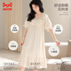 
Cat man [anti-mites and antibacterial pure cotton] women's pajamas nightgown women summer French sweet lace princess style beige L