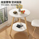 Quanpinwu small round table tea house for living room simple sofa side table Nordic bedroom bedside table mini balcony small table