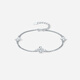 Saturday Fu PT950 platinum bracelet for women platinum four-leaf clover birthday gift B0715213 about 3.34g 16+3cm