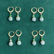 Lolia Welfare Jade Bead Earrings, Earrings, Ear Hooks, Slightly Blemishes, Diversity, Random Hair (About 8mm in Diameter), Diversity